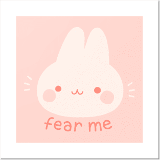 Fear Me Albino Bunny Posters and Art